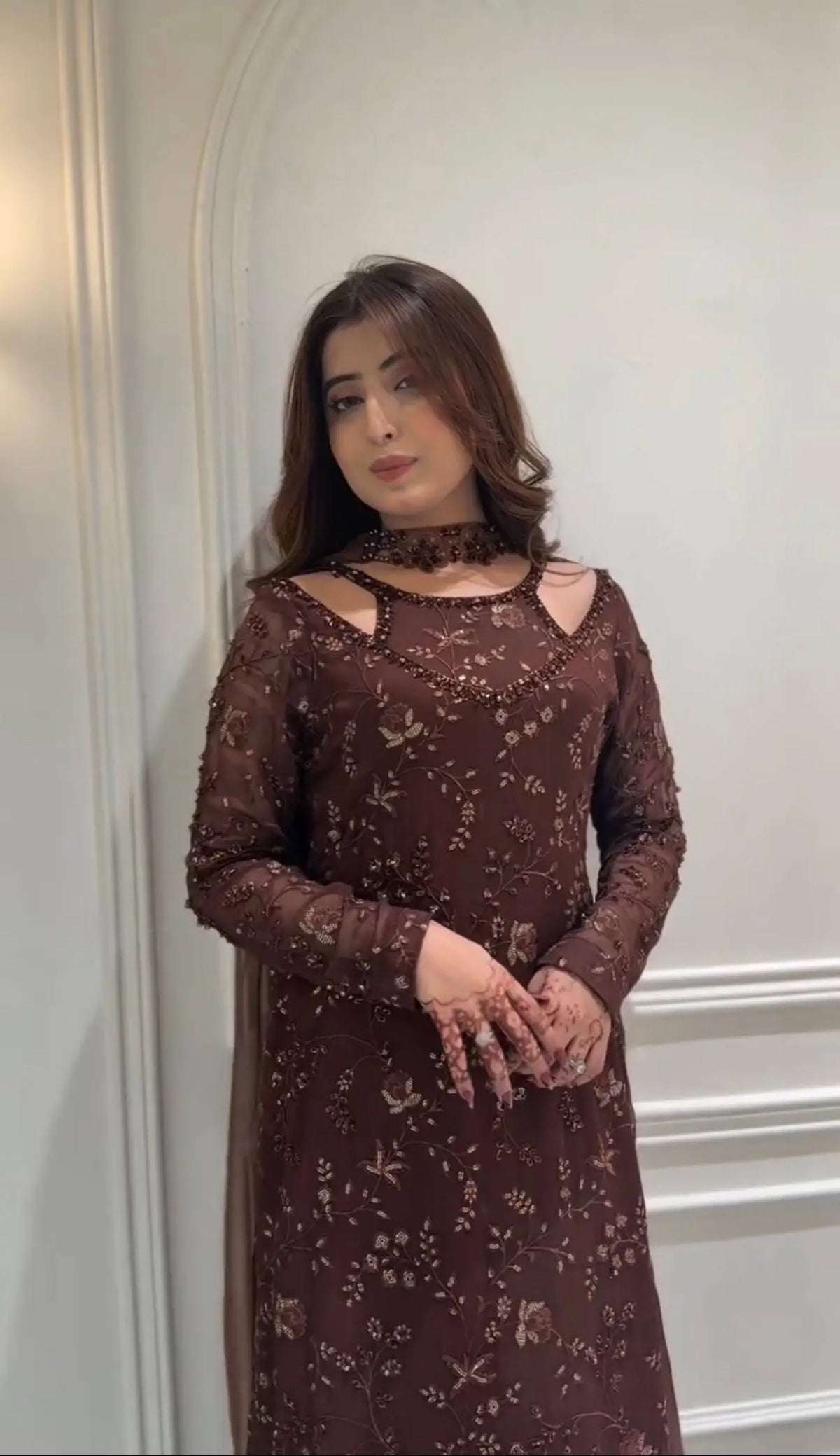Mahogany Vine Embroidered Suit