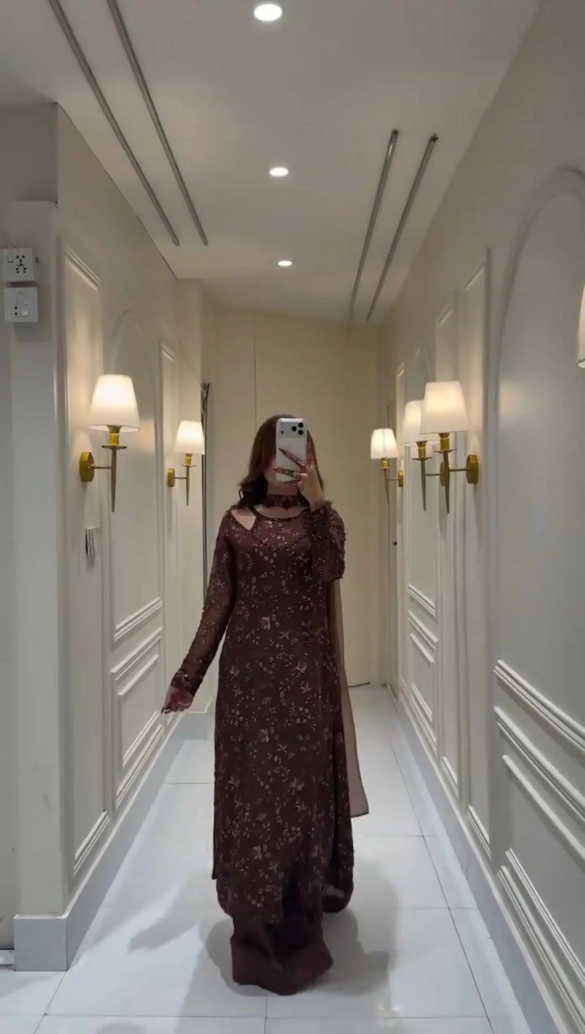 Mahogany Vine Embroidered Suit