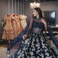 Malai Satin Embroidered Bridal Lehenga Set