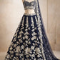 Malai Satin Embroidered Bridal Lehenga Set