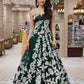 Malai Satin Embroidered Bridal Lehenga Set