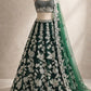 Malai Satin Embroidered Bridal Lehenga Set