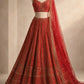 Malai Satin Embroidered Designer Lehenga Set