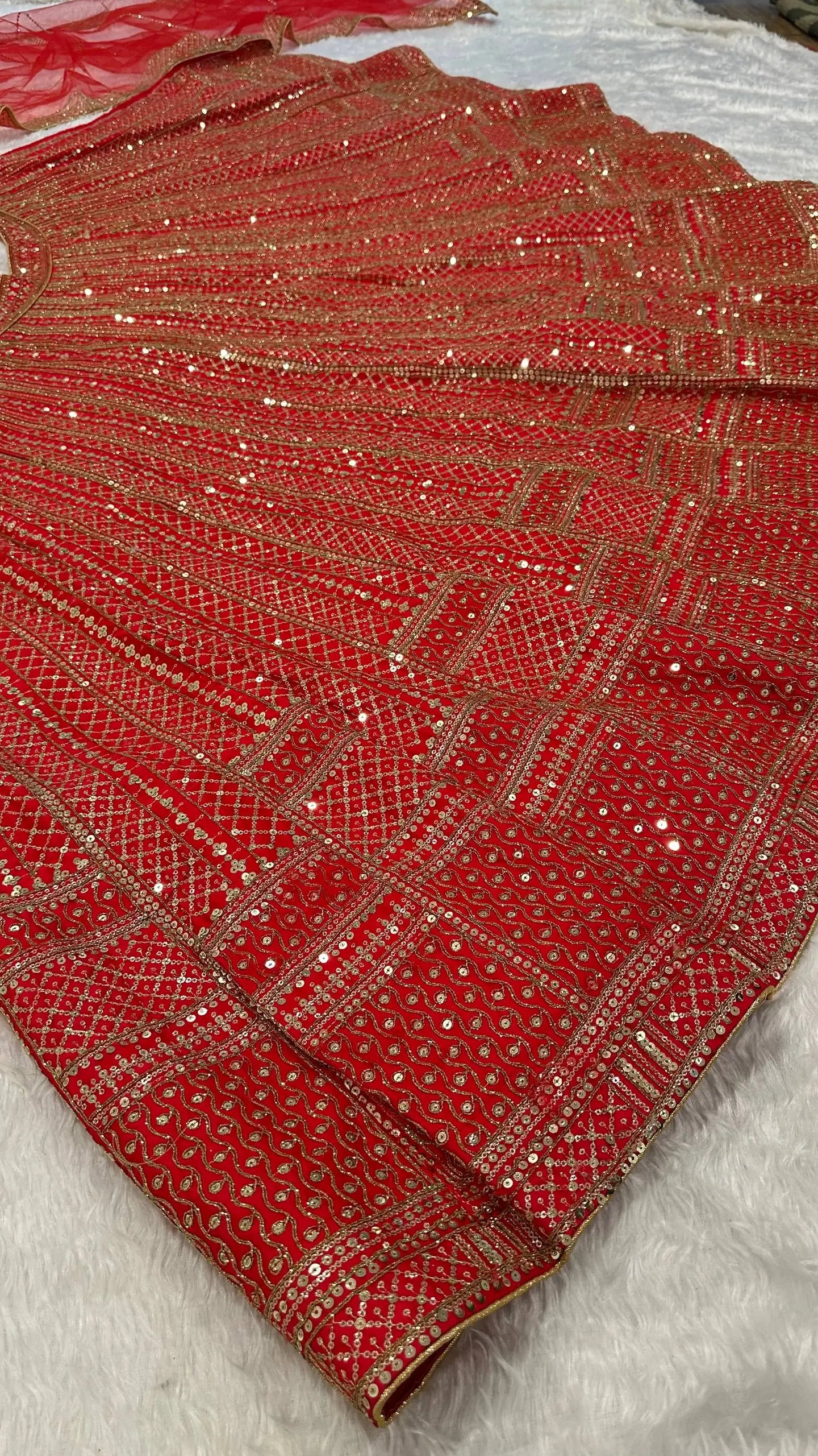 Malai Satin Embroidered Designer Lehenga Set