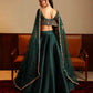 Malai Satin Flared Lehenga Set with Net Dupatta