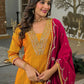 Marigold Contrast Dupatta Anarkali