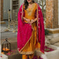 Marigold Contrast Dupatta Anarkali