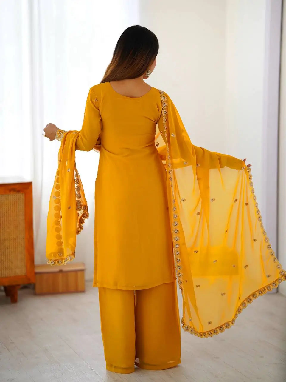 Marigold Mirror Palazzo Suit