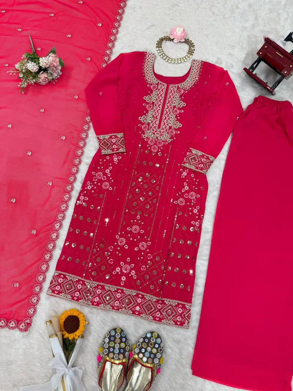 Marigold Mirror Palazzo Suit