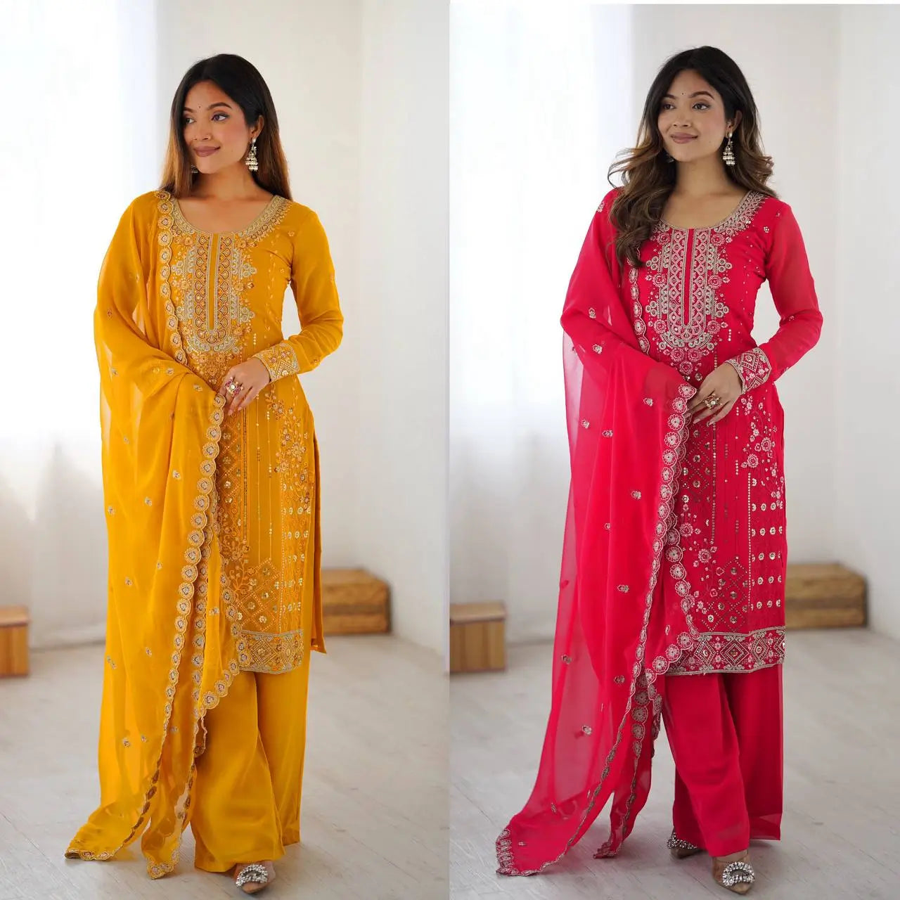 Marigold Mirror Palazzo Suit