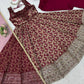 Maroon Butti Jacquard Anarkali Set