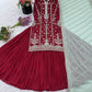 Maroon Faux Georgette Embroidered Lehenga Set with Dupatta – Premium Quality