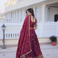 Maroon Fendi Silk Embroidered Lehenga Choli Set for Wedding and Festive Wear