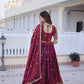 Maroon Fendi Silk Embroidered Lehenga Choli Set for Wedding and Festive Wear