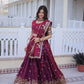 Maroon Fendi Silk Embroidered Lehenga Choli Set for Wedding and Festive Wear
