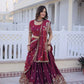 Maroon Fendi Silk Embroidered Lehenga Choli Set for Wedding and Festive Wear