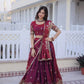 Maroon Fendi Silk Embroidered Lehenga Choli Set for Wedding and Festive Wear
