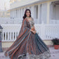 Maroon Fendi Silk Embroidered Lehenga Choli Set for Wedding and Festive Wear