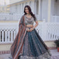 Maroon Fendi Silk Embroidered Lehenga Choli Set for Wedding and Festive Wear