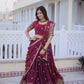 Maroon Fendi Silk Embroidered Lehenga Choli Set for Wedding and Festive Wear