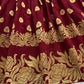 Maroon Jacquard Weaving Anarkali Set with Dupatta