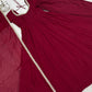Maroon Mirror-Work Anarkali Gown