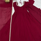Maroon Mirror-Work Anarkali Gown