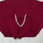 Maroon Mirror-Work Anarkali Gown