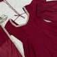 Maroon Mirror-Work Anarkali Gown