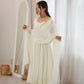 Maroon Mirror-Work Anarkali Gown
