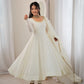 Maroon Mirror-Work Anarkali Gown