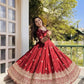 Maroon Sequin Bridal Gown