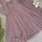 Mauve Fox Georgette Anarkali Gown Set with Dupatta