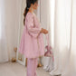 Mauve Mirror Yoke Bell Sleeve Kurta Set