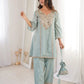 Mauve Mirror Yoke Bell Sleeve Kurta Set