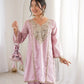 Mauve Mirror Yoke Bell Sleeve Kurta Set