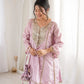 Mauve Mirror Yoke Bell Sleeve Kurta Set