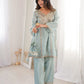 Mauve Mirror Yoke Bell Sleeve Kurta Set