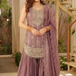 Mauve Sequin Peplum Sharara
