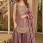 Mauve Sequin Peplum Sharara