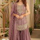Mauve Sequin Peplum Sharara