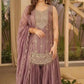 Mauve Sequin Peplum Sharara