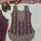Mauve Sequin Peplum Sharara