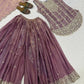 Mauve Sequin Peplum Sharara