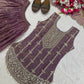 Mauve Sequin Peplum Sharara