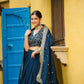 Midnight Bloom Vichitra Silk Sequin Embroidered Lehenga Set