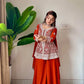 Midnight Blue Georgette Sequins Embroidered Kurti Palazzo Set for Wedding & Festive Wear