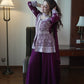 Midnight Blue Georgette Sequins Embroidered Kurti Palazzo Set for Wedding & Festive Wear