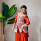 Midnight Blue Georgette Sequins Embroidered Kurti Palazzo Set for Wedding & Festive Wear