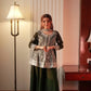 Midnight Blue Georgette Sequins Embroidered Kurti Palazzo Set for Wedding & Festive Wear